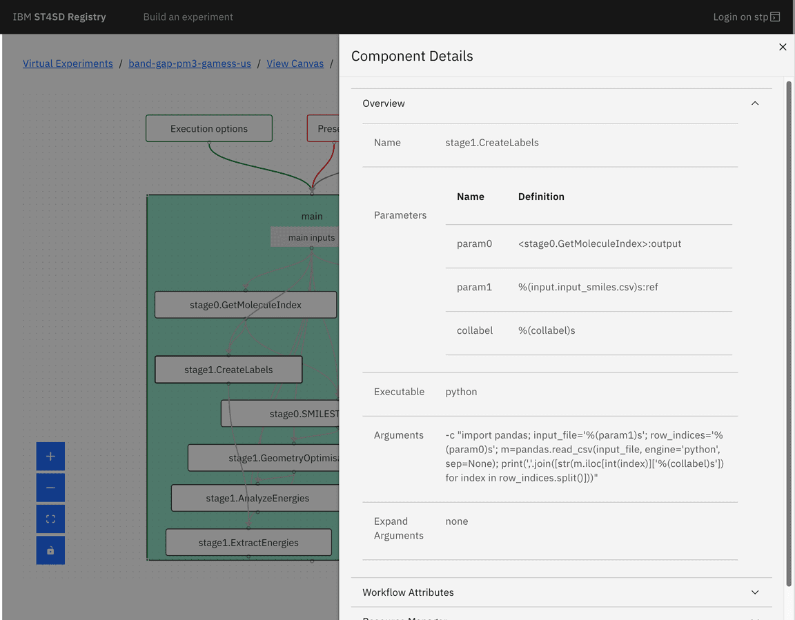 Registry UI view graph details